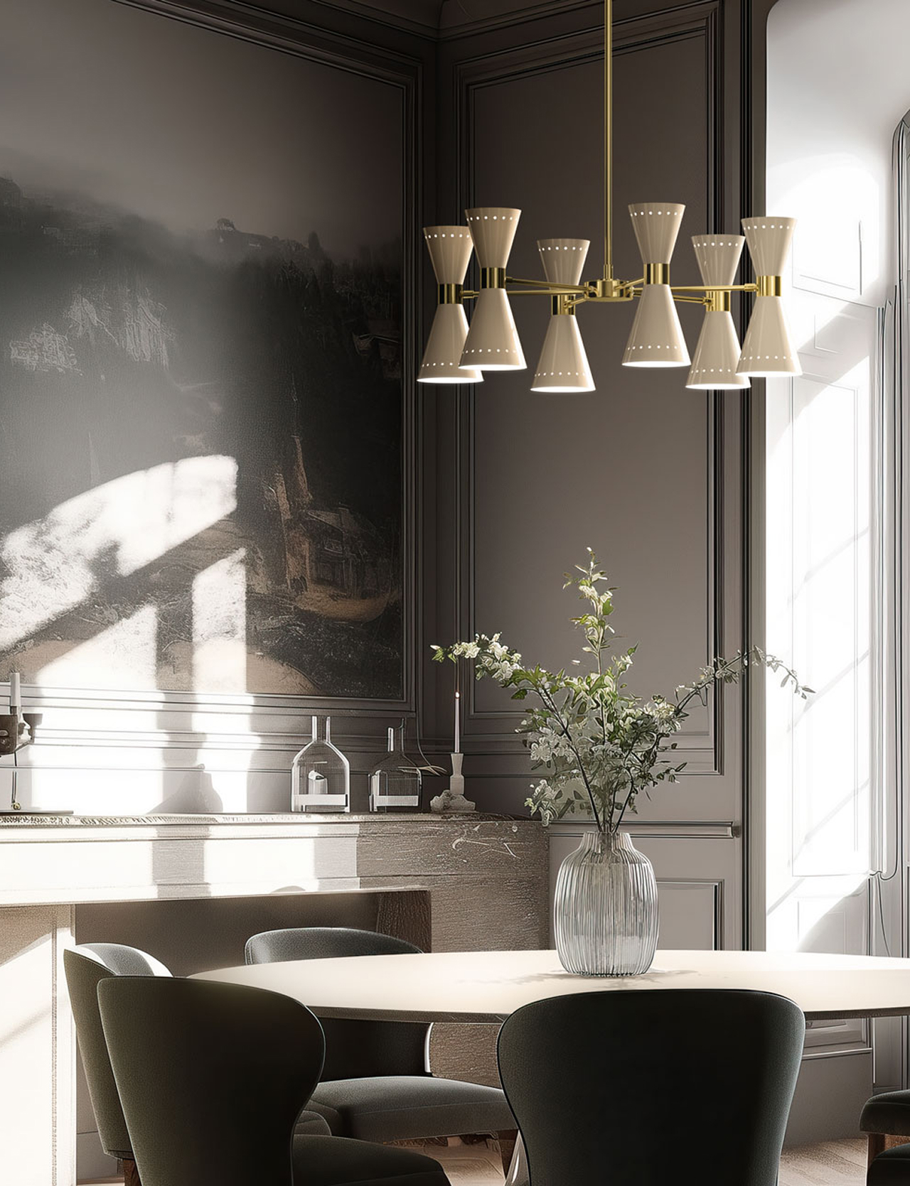 stilnovo lampara salon