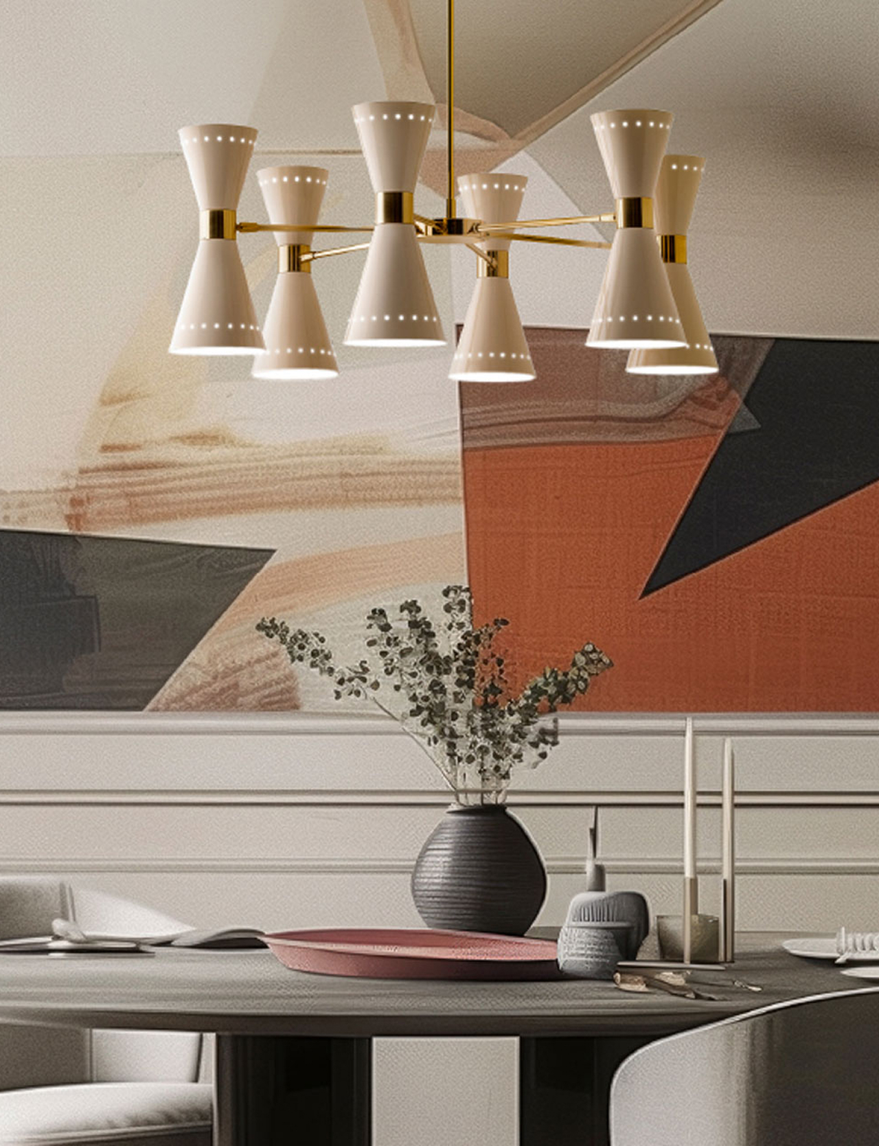 lampara techo megafono stilnovo