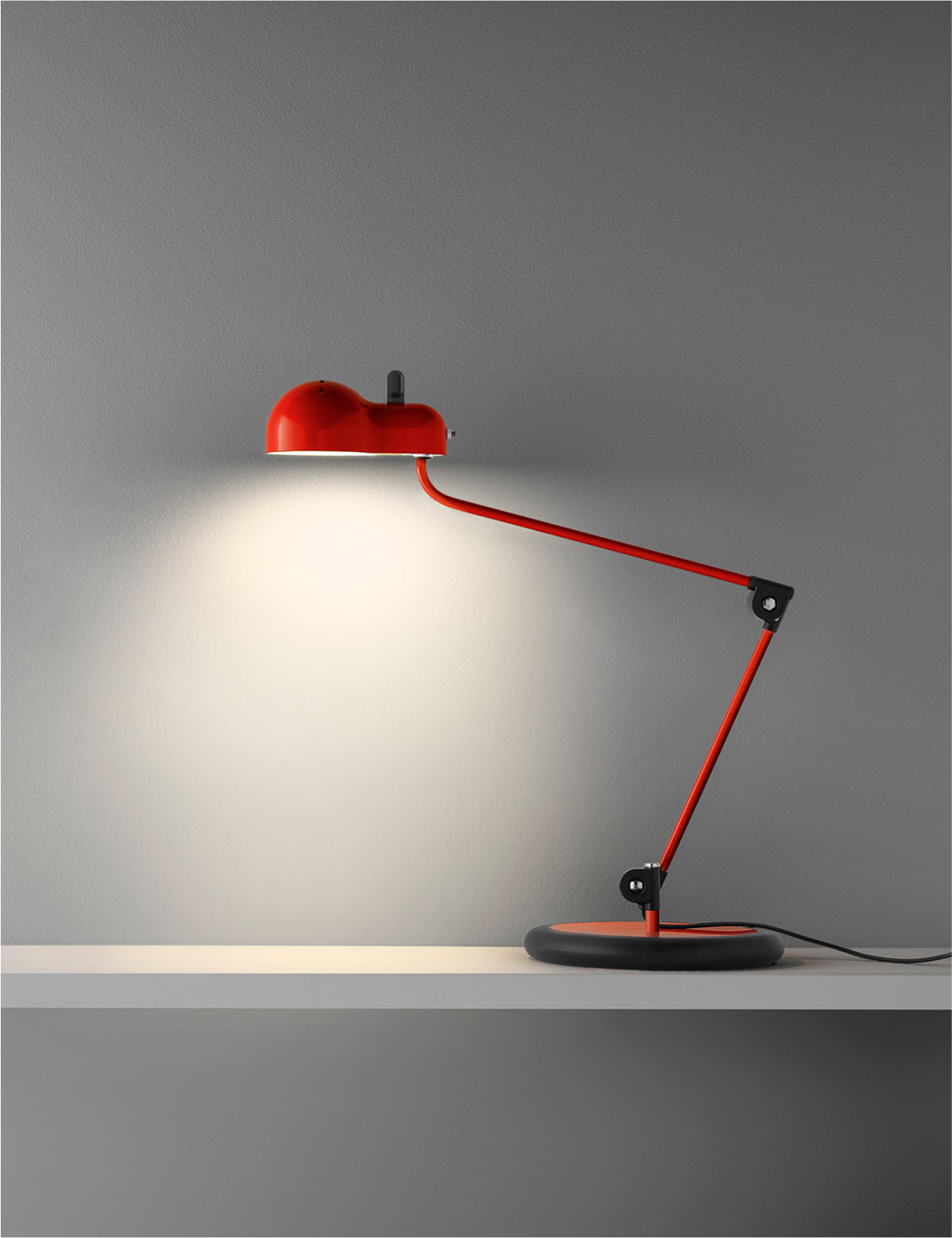lampara escritorio stilnovo roja