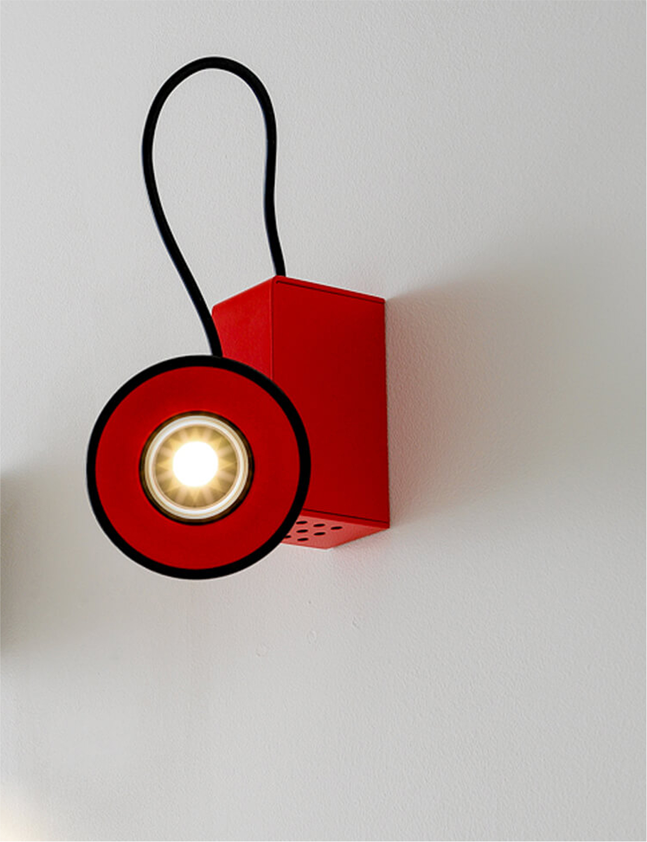 lampara pared foco rojo stilnovo lampara pared foco rojo stilnovo